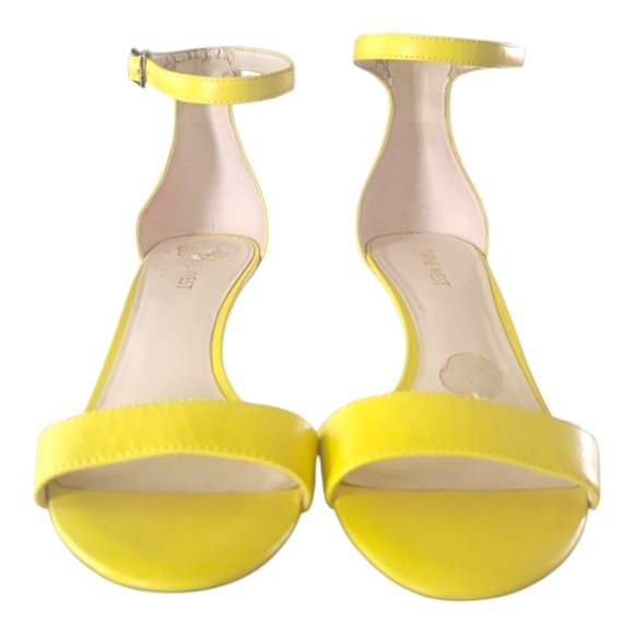 Nine West Leisa Yellow Open-Toe Sandal W/ Kitten Heel, 9.5, Pre-Owned - Picture 5 of 16